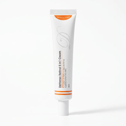 DeHanso Retinol 5 in 1 Cream 40ml tube upright on a white background