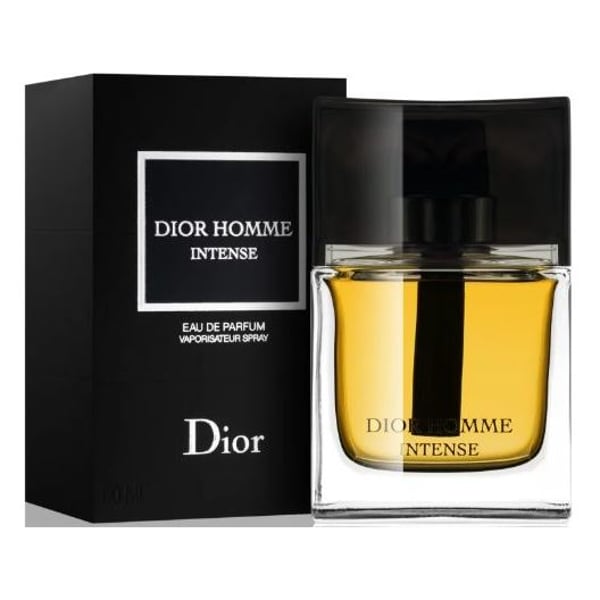 Dior Homme Intense Eau De Parfum bottle and packaging, 50Ml perfume for men.