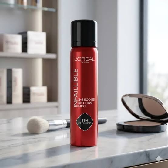 LOREAL PARIS  Infallible 3-Second Setting Mist – Makeup Setting Spray for Up to 36H Wear