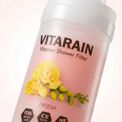 فلتر الشور الكوري بفيتامين C من فيتارين برائحة الفريزيا لتقليل الكلور وتحسين ماء الشور, VITARAIN Korean Vitamin C Shower Filter in Freesia scent for reducing chlorine and improving shower water