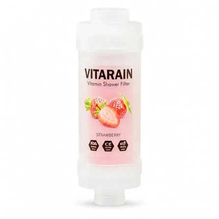 فلتر الشور الكوري بفيتامين C من فيتارين برائحة الفراولة لتقليل الكلور وتحسين ماء الشور, VITARAIN Korean Vitamin C Shower Filter in Strawberry scent for reducing chlorine and improving shower water