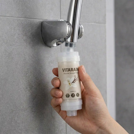 فلتر الشاور الكوري بفيتامين C من VITARAIN برائحة الفانيلا لتقليل الكلور وتحسين ماء الاستحمام, VITARAIN Korean Vitamin C Shower Filter in Vanilla scent for reducing chlorine and improving shower water