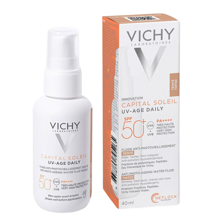 Vichy Capital Soleil UV Age Daily Facial Sunscreen With Colour SPF 50+ - 40 Ml