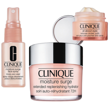 Clinique Moisture Surge Set: Moisture Surge 72-Hr 125ml+ All About Eyes 15ml + Moisture Surge Face Spray Thir