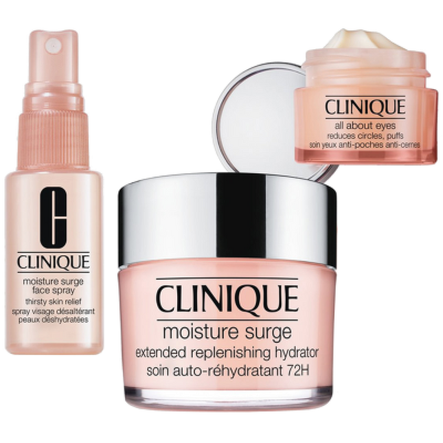 Clinique Moisture Surge Set: Moisture Surge 72-Hr 125ml+ All About Eyes 15ml + Moisture Surge Face Spray Thir
