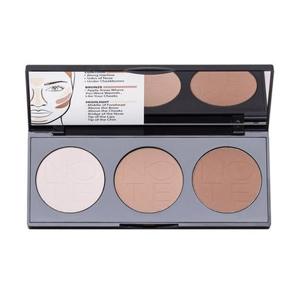 Note Perfecting Contour Powder Palette 01 Light To Medium