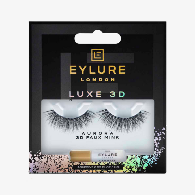 Eylure London Luxe 3D Faux Mink Black Eyelashes - Aurora