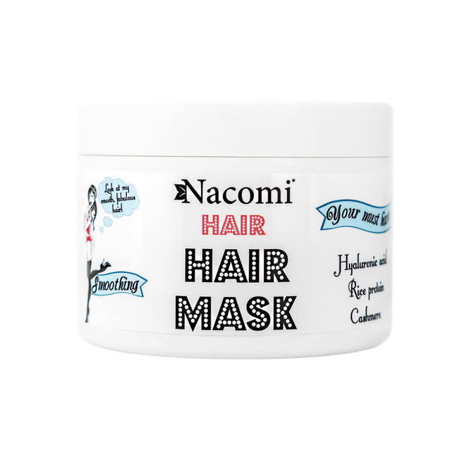 Nacomi Hair Mask Smoothing Hyaluronic Acid Rice Protein Cashmere 200ml
