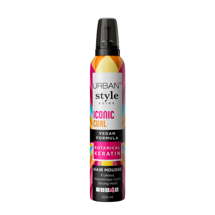 Urban Care Style Guide Iconic Curl Botanical Keratin Hair Mousse 200ml