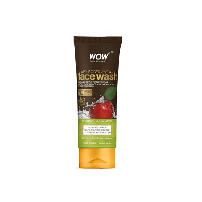 Wow Skin Science Apple Cider Vinegar Face Wash 100Ml
