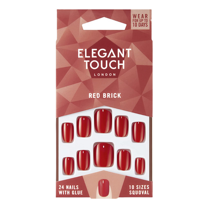 Elegant Touch Red Brick Nails