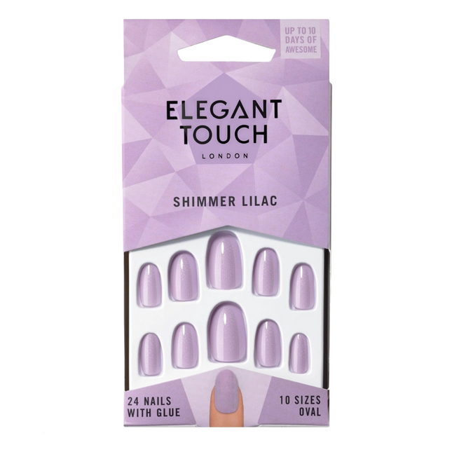 Elegant Touch Shimmer Lilac Nails