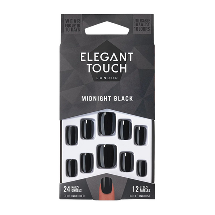 Elegant Touch Midnight Black Nails