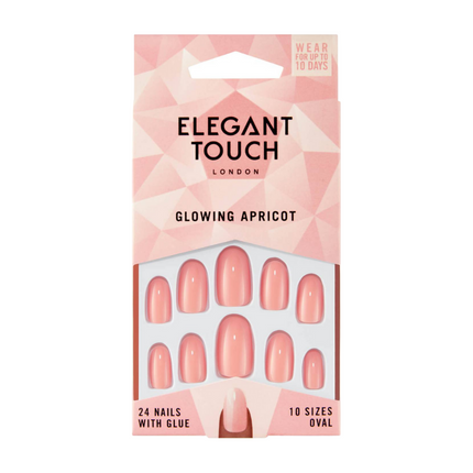 Elegant Touch Glowing Apricot Nails
