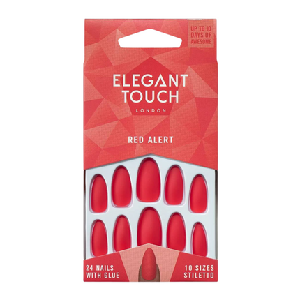Elegant Touch Red Alert Nails
