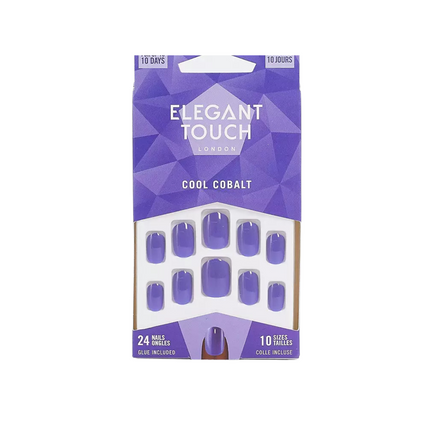 Elegant Touch Luxe Looks False Nails - Cool Cobalt