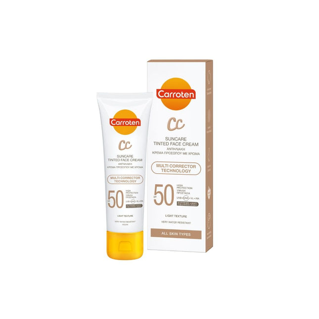 carroten suncare tinted face cream spf+50 - 50 ml