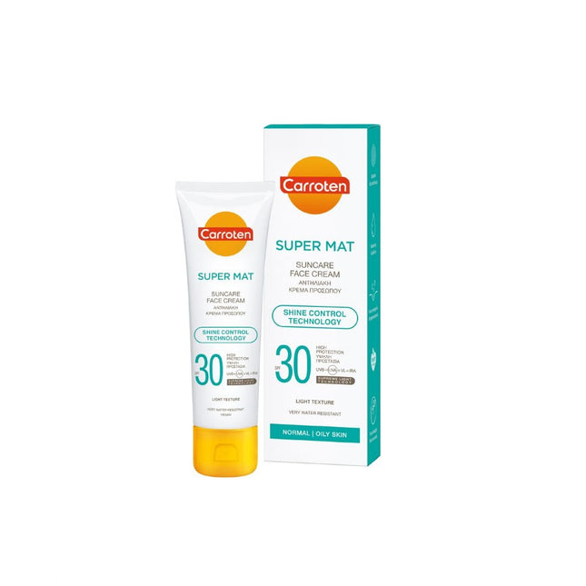 carroten super mat suncare face cream +30 spf - 50 ml
