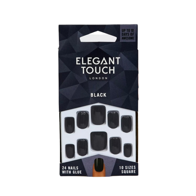 Elegant Touch Black Nails